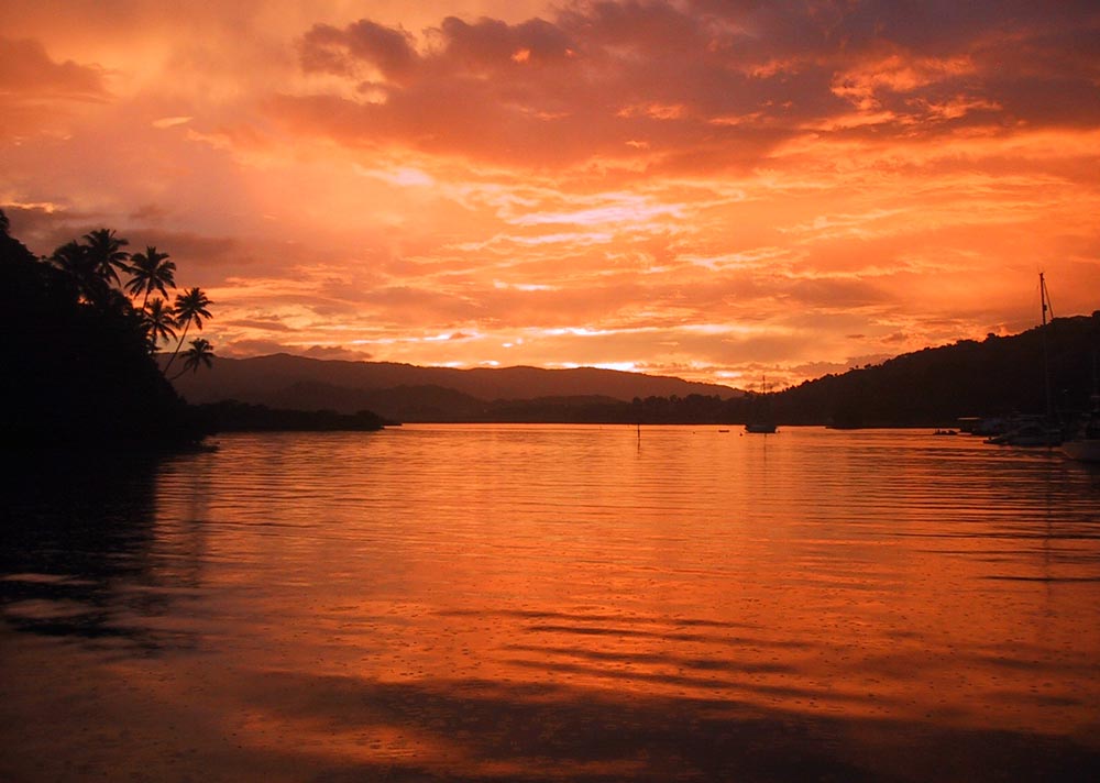 Sunrise in Savusavu Bay Fiji